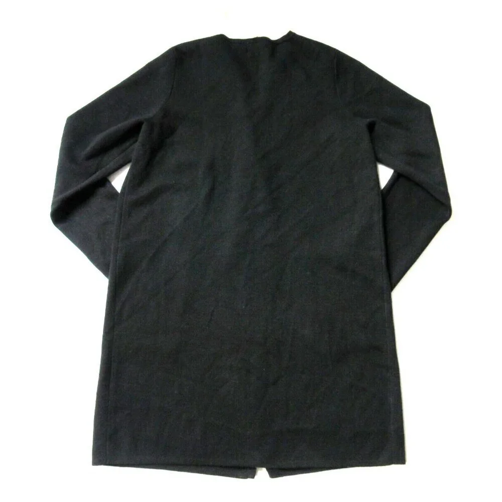 NWT J.Crew Juliette in Black Open-Front Knit Collarless Sweater Blazer S